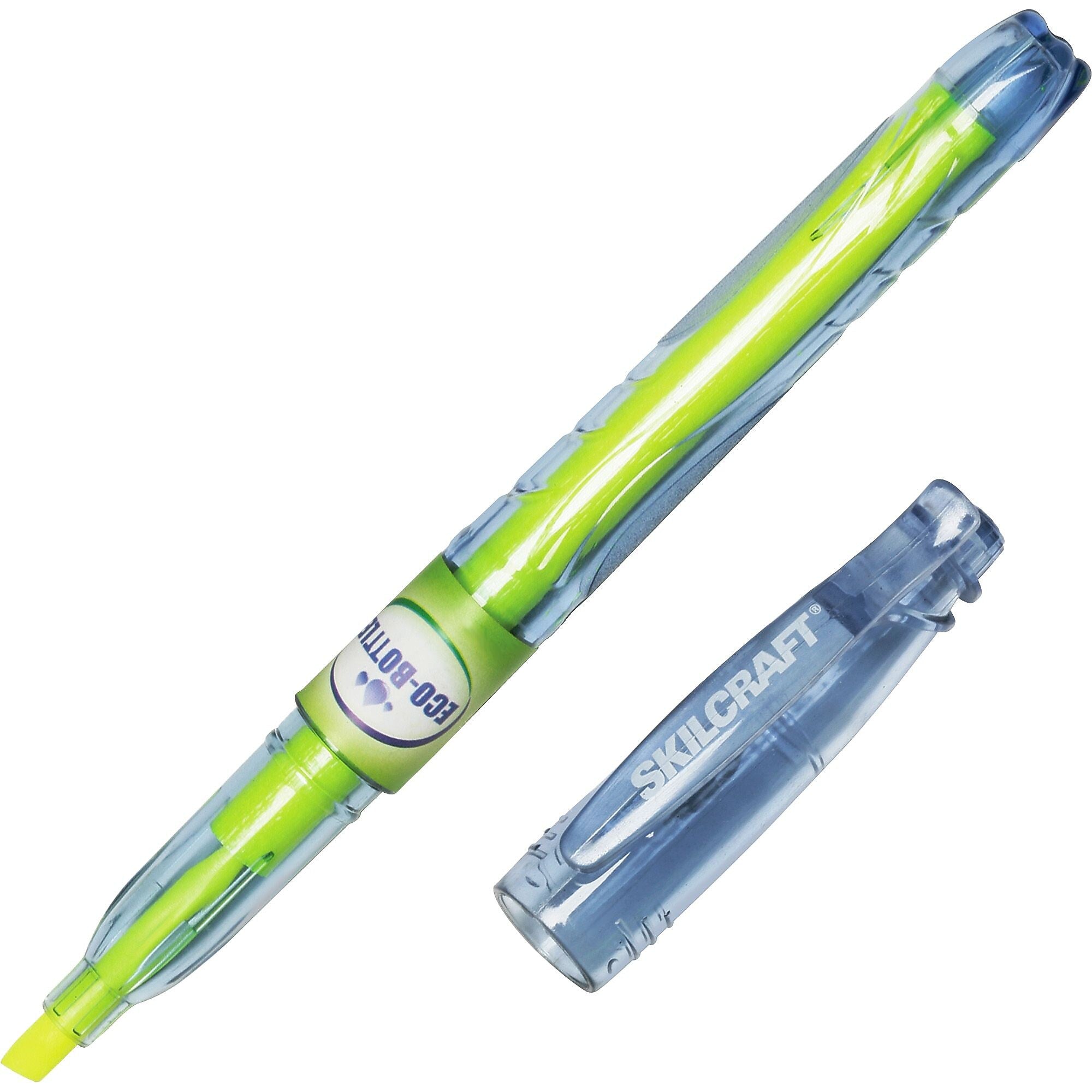 AbilityOne Skilcraft Stick Highliter, Chisel Tip, Yellow Ink, 12/Pack (NSN6578559)