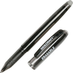 AbilityOne SKILCRAFT Erasable Stick Pen, 0.5 mm Point Size, Black Gel, based Ink, Translucent Barrel, Dozen