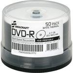 AbilityOne SKILCRAFT DVD Recordable Media, DVD, R, 16x, 4.70 GB, 120mm, Laser Printable, 2 Hour Maximum Recording Time, 50 Pack