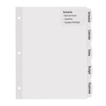 Avery Big Tab Printable Paper Dividers with Large White Labels, 5 Tabs, White, 20 Sets/Pack (14440)