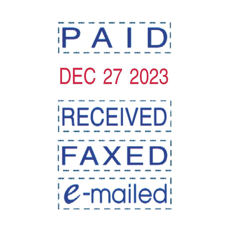 Trodat printy-dater 4850 Dater, Message/Date, Blue and Red Inks (E4850L)