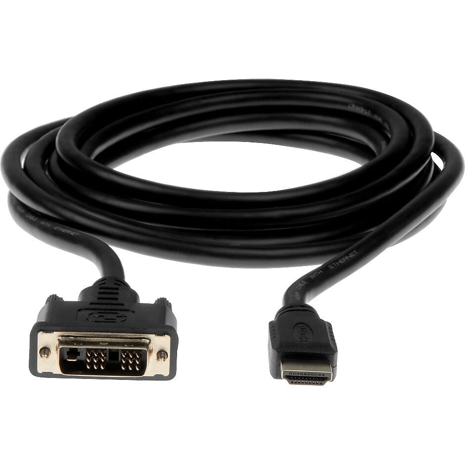 Rocstor Premium Y10C125-B1 10' HDMI/DVI-D Video Cable, Black