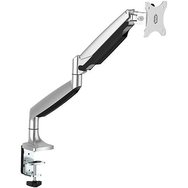 StarTech Desk Mount Monitor Arm, Full Motion Articulating Adjustable, Up to 32", Silver (ARMPIVOTHD)
