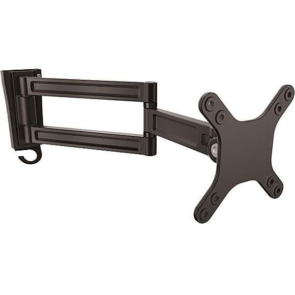 StarTech Wall Mount Monitor Arm, Dual Swivel, Up to 27", Black (ARMWALLDS)