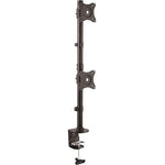 StarTech Desk Mount Dual Monitor, Vertical, Up to 27", Black (ARMDUALV)