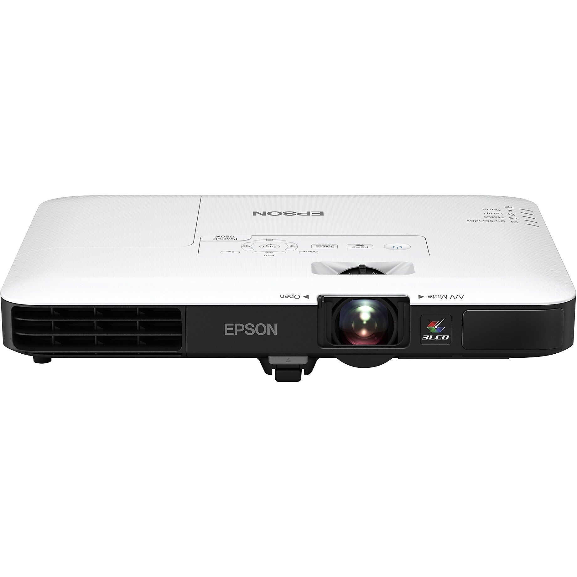 Epson PowerLite 1780W Wireless WXGA 3LCD Portable Projector, Black/White (V11H795020)