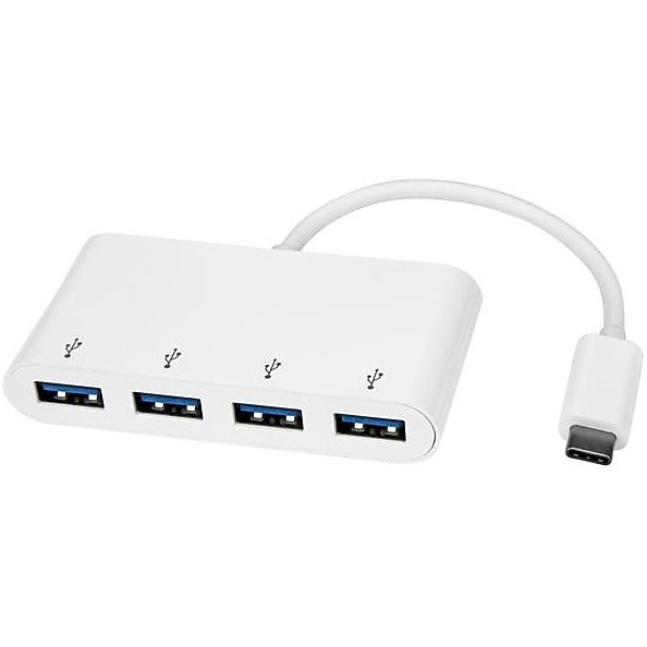 StarTech 4-Port USB 3.0 Hub, White (HB30C4ABW)