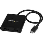 StarTech USB-C to HDMI Dual Monitor Adapter, Male to Female/Female, Black (MSTCDP122HD)