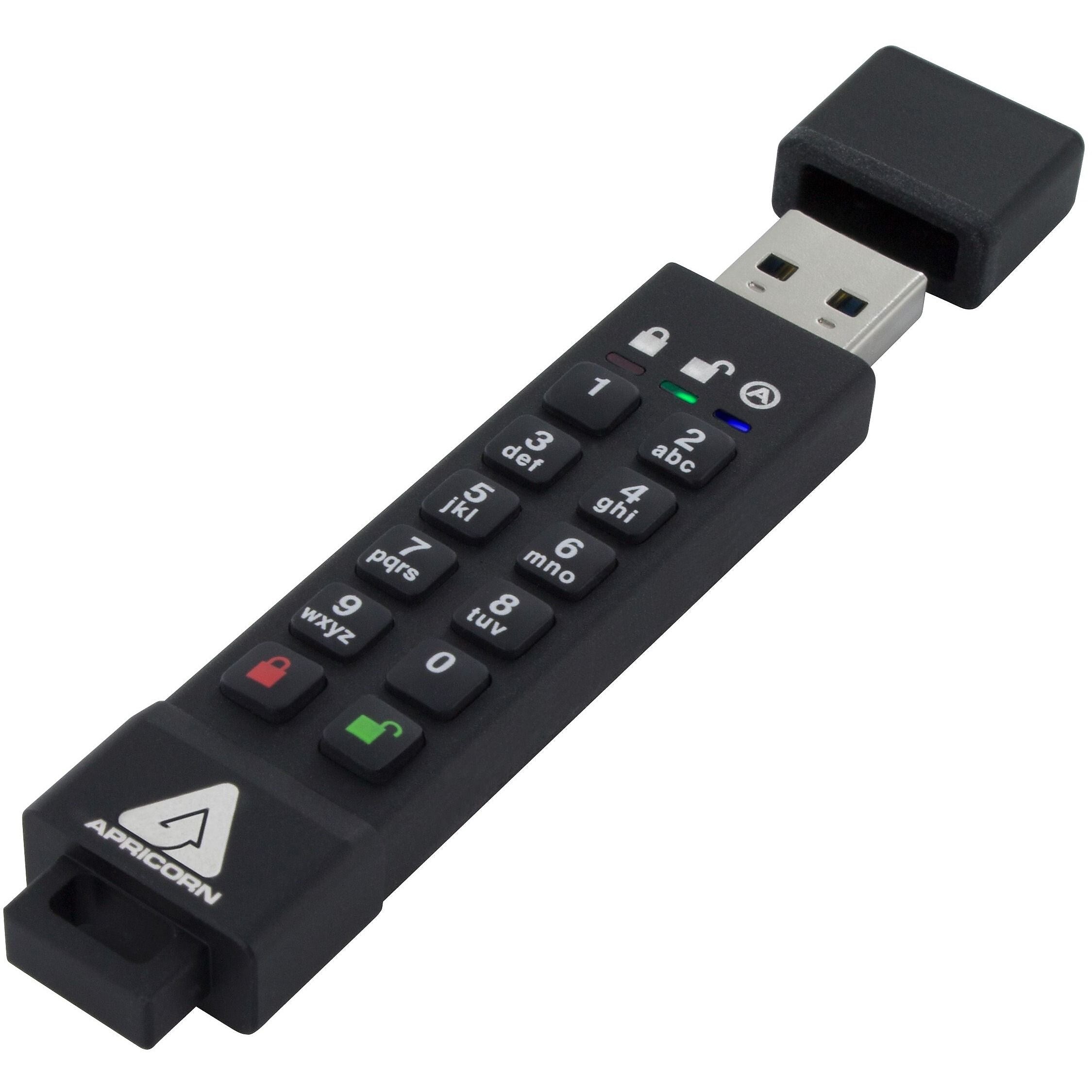 Apricorn Aegis Secure Key 3z 16GB USB 3.0 Type A Flash Drive, Black (ASK3Z-16GB)