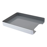 Fusion Letter Tray, White and Gray (37522)