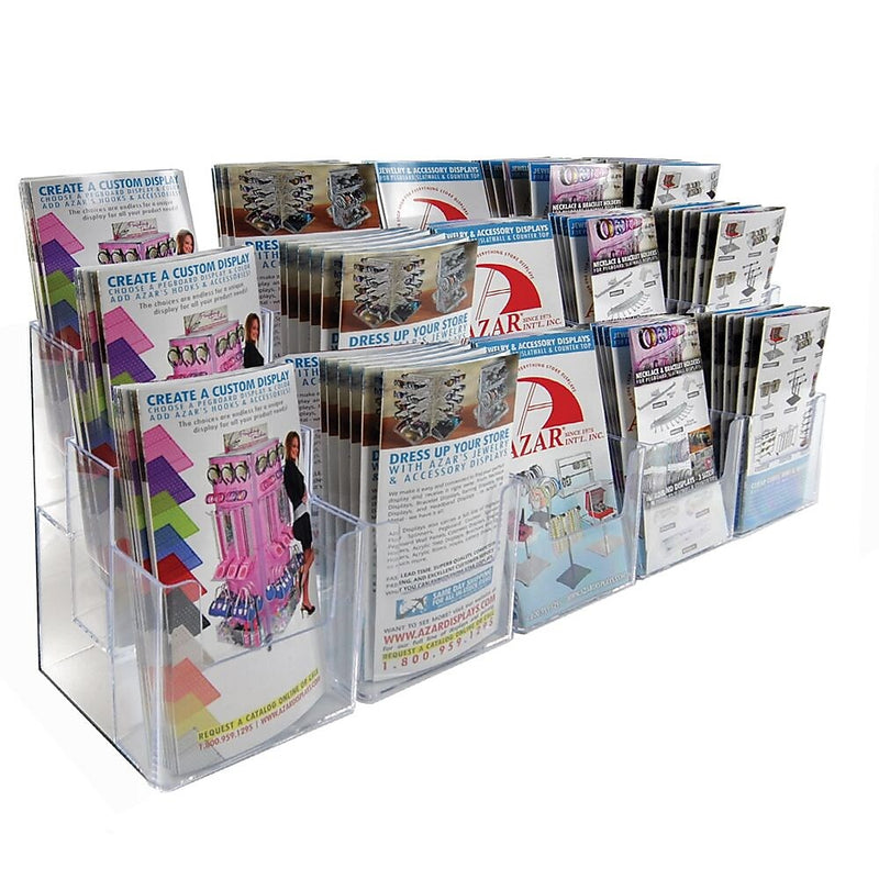 Azar Sign Holder, 23.125" x 9", Horizontal, Desktop/Wall, Clear, Acrylic (AZA252819)