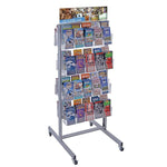 Azar Brochure Holder, 26" x 62", Vertical, Freestanding, Clear, Metal (AZA700670-CLR)