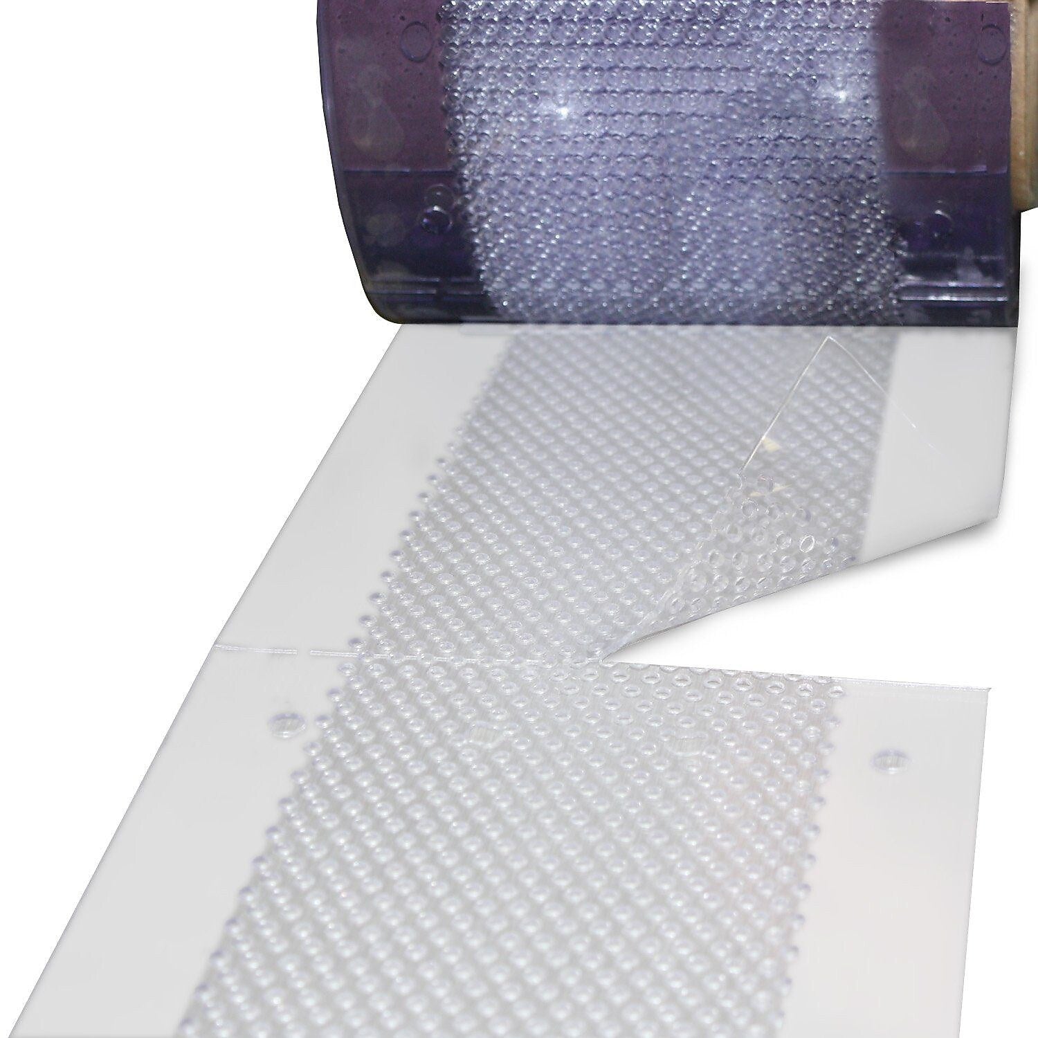 Aleco Clear-Flex II TearAway PVC Perforated Pre-Punched Standard AirStream Replacement Strip, 7' L x 8" W x 0.08" Thick, Clear