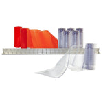 Aleco Clear-Flex II Standard AirStream Perforated PVC Strip Door Kit w/MaxBullet Mounting Hardware, 8"W x 84"H x 0.08"Thick