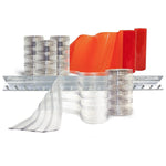 Aleco Clear-Flex II Standard Scratch-Guard Ribbed Strip Door Kit w/MaxBullet Mounting Hardware, 8"W x 84"H x 0.08"Thick