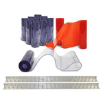 Aleco Clear-Flex II Standard Smooth Strip Door Kit w/ MaxBullet Aluminum Mounting Hardware, 12" Width x 96" Height x 0.12" Thick