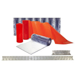 Aleco Clear-Flex II Standard Smooth Strip Door Kit w/ MaxBullet Aluminum Mounting Hardware, 8" Width x 84" Height x 0.08" Thick