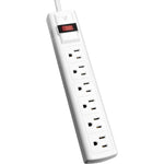 V7 6-Outlet Surge Protector, 8 ft cord, 900 Joules, White