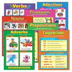 Trend Enterprises Seven Parts of Speech Learning Charts, 22" x 17", 7 Charts/Set (T-38932)