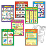 Trend Enterprises Seven Parts of Speech Learning Charts, 22" x 17", 7 Charts/Set (T-38932)