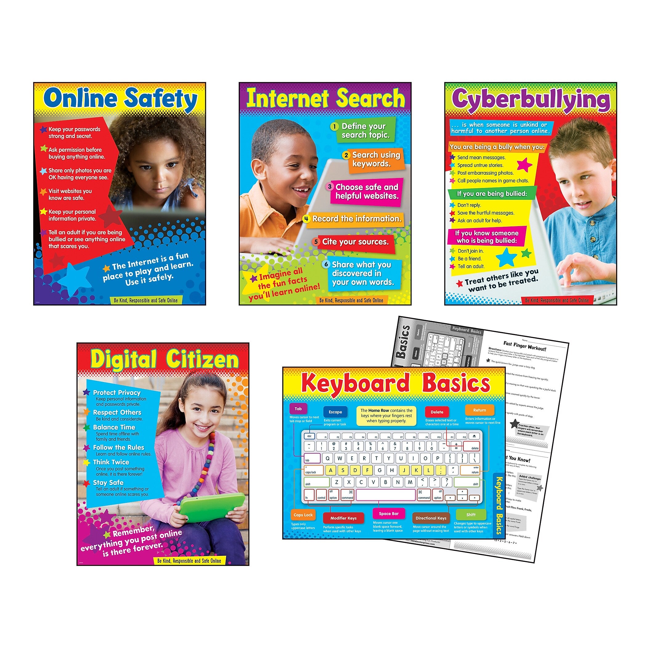 Trend Technology Learning Charts Combo Pack, 17" x 22" (T-38961)