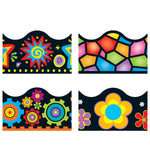 Trend Terrific Trimmers, Brights on Black, 48/Pack (T92919)