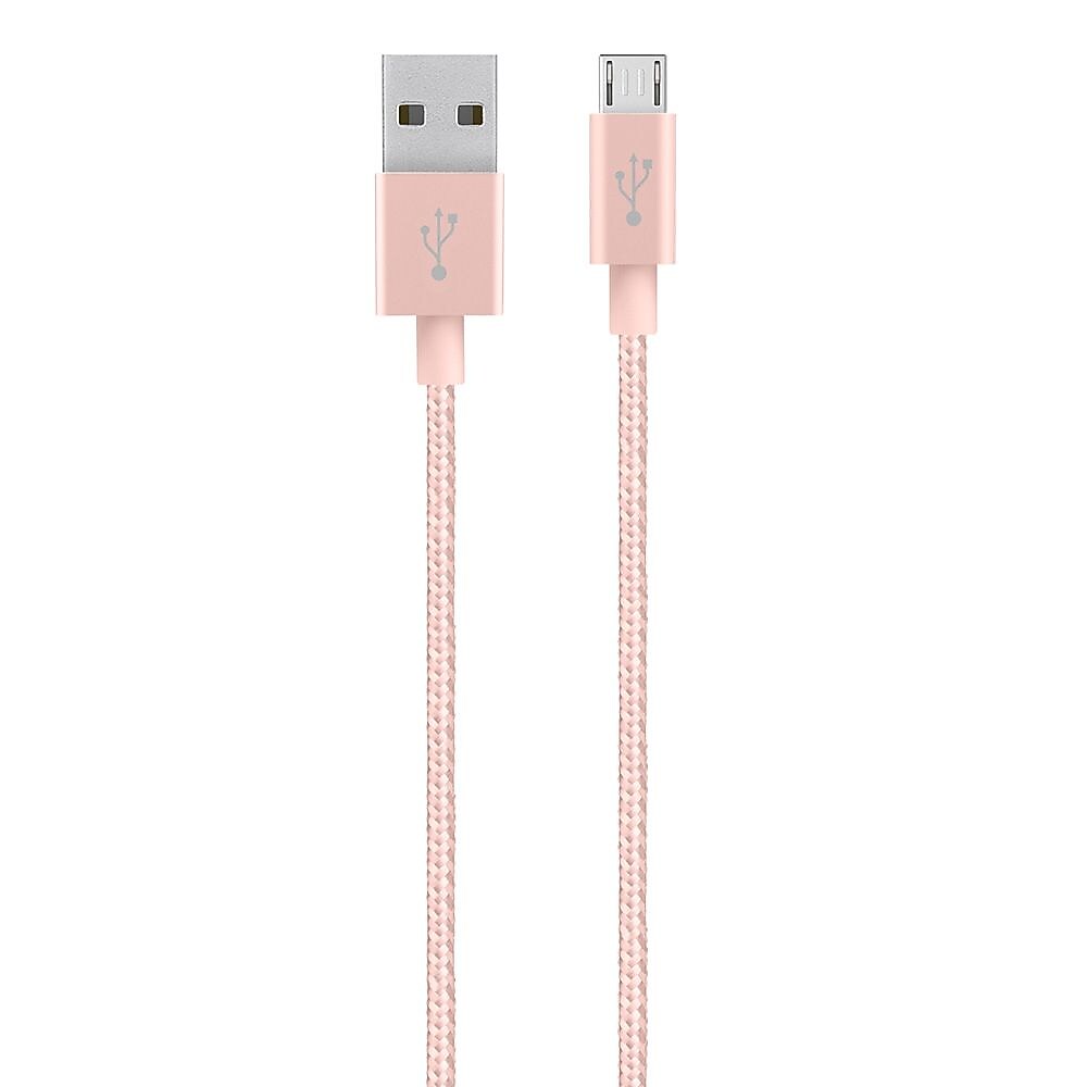 Belkin 4ft Prem Micro USB Data Transfer Cable, Rosegold (F2CU021BT04-C00)