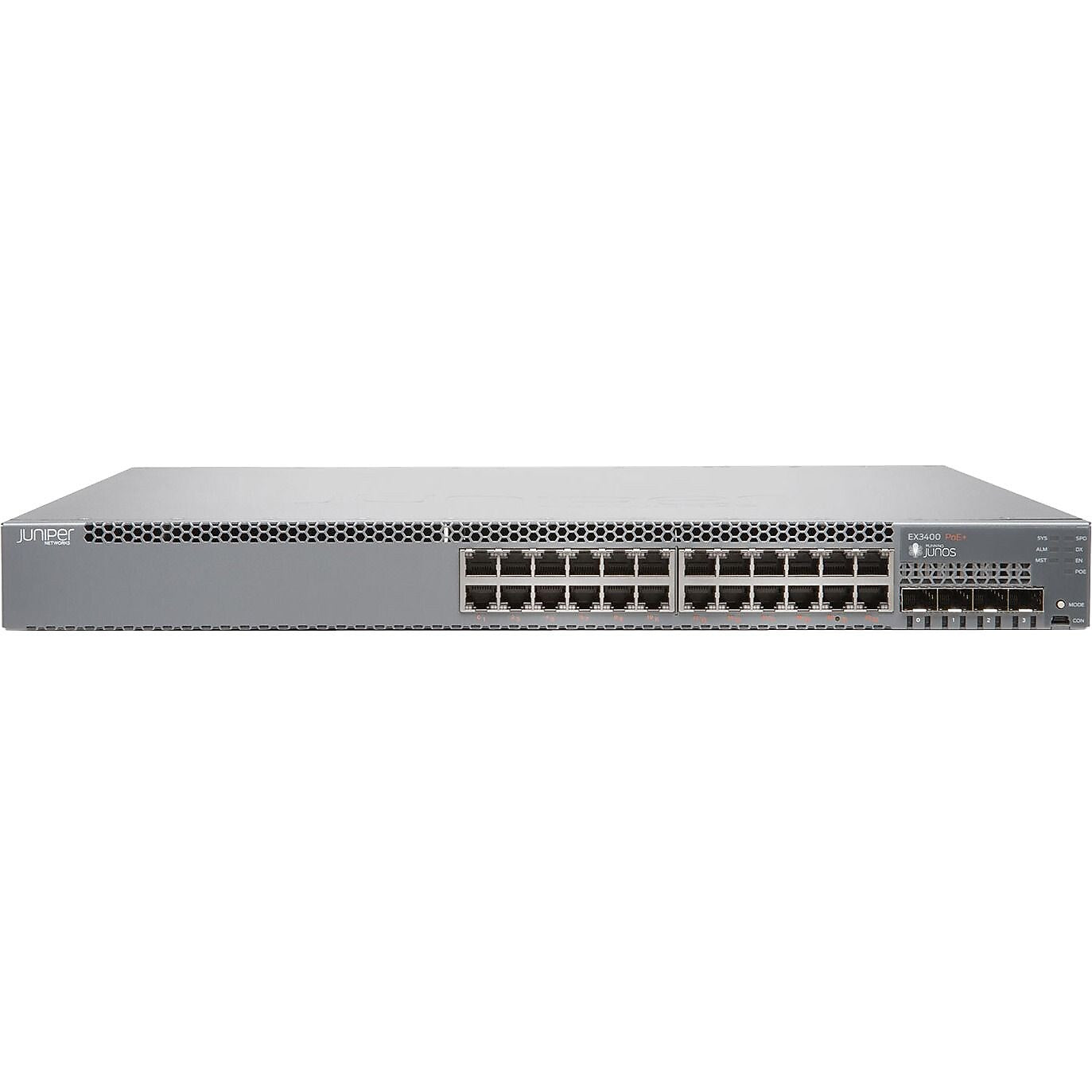 Juniper 24-Port Gigabit Ethernet Managed Switch, 10/100/1000 Mbps (EX3400-24P)