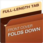Pendaflex Heavy Duty File Pocket, 7" Expansion, Straight Cut, Letter Size, Brown, 5/Box (15444HD)