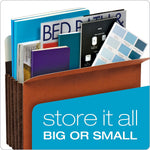 Pendaflex Heavy Duty File Pocket, 7" Expansion, Straight Cut, Letter Size, Brown, 5/Box (15444HD)