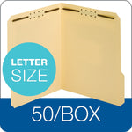 Pendaflex Heavy Duty Manila Fastener Folders, 3/4" Expansion, 1/3 Cut Tabs, Letter Size, Manila, 50/Box (14537-18PT)