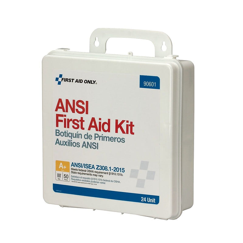 First Aid Only ANSI A Compliant Kit, 24 Units, Plastic (90601)