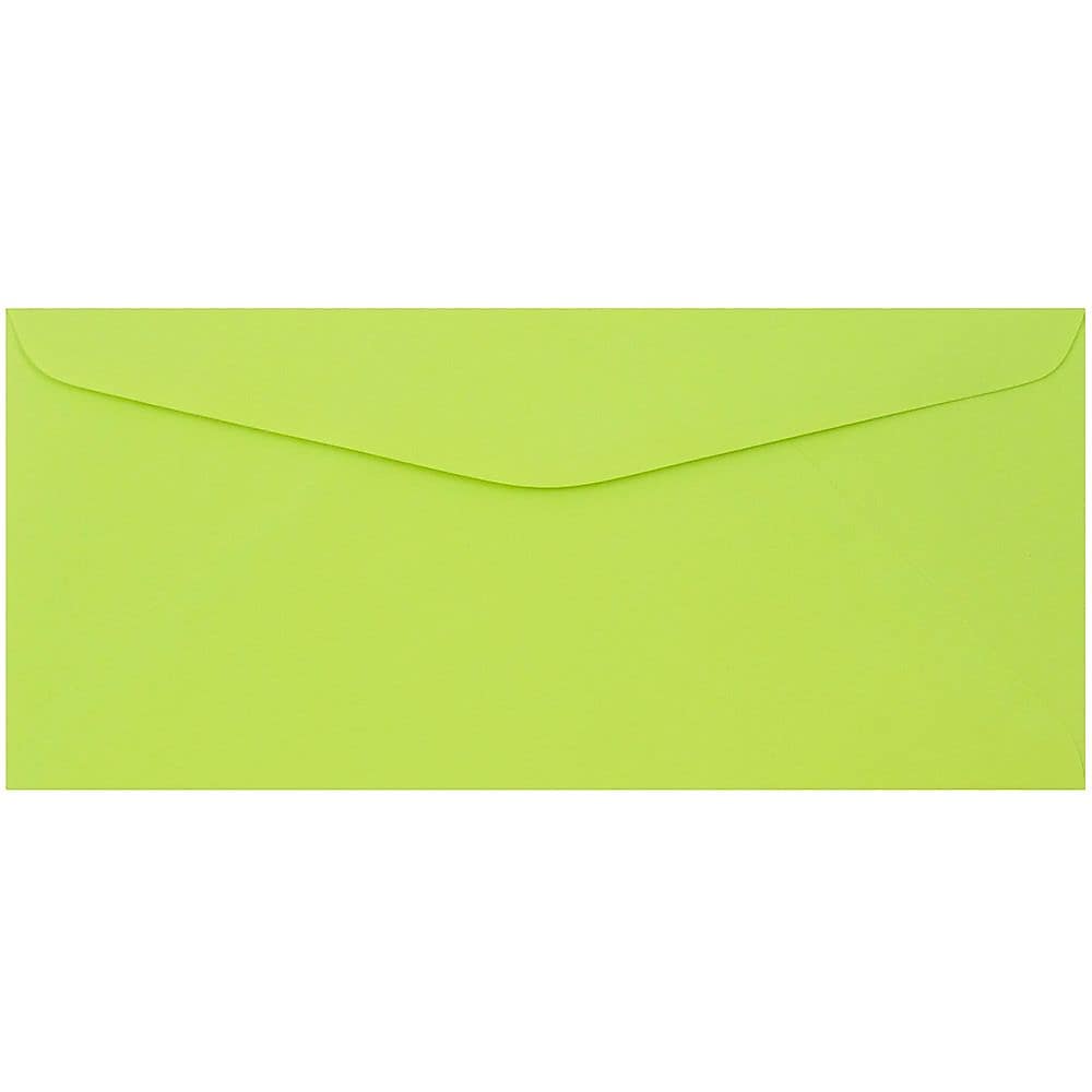 JAM Paper #9 Business Envelope, 3 7/8" x 8 7/8", Ultra Lime Green, 25/Pack (1532898)