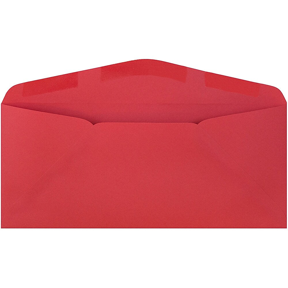 JAM Paper #9 Business Colored Envelopes, 3.875 x 8.875, Red Recycled, Bulk 1000/Carton (1532900b)