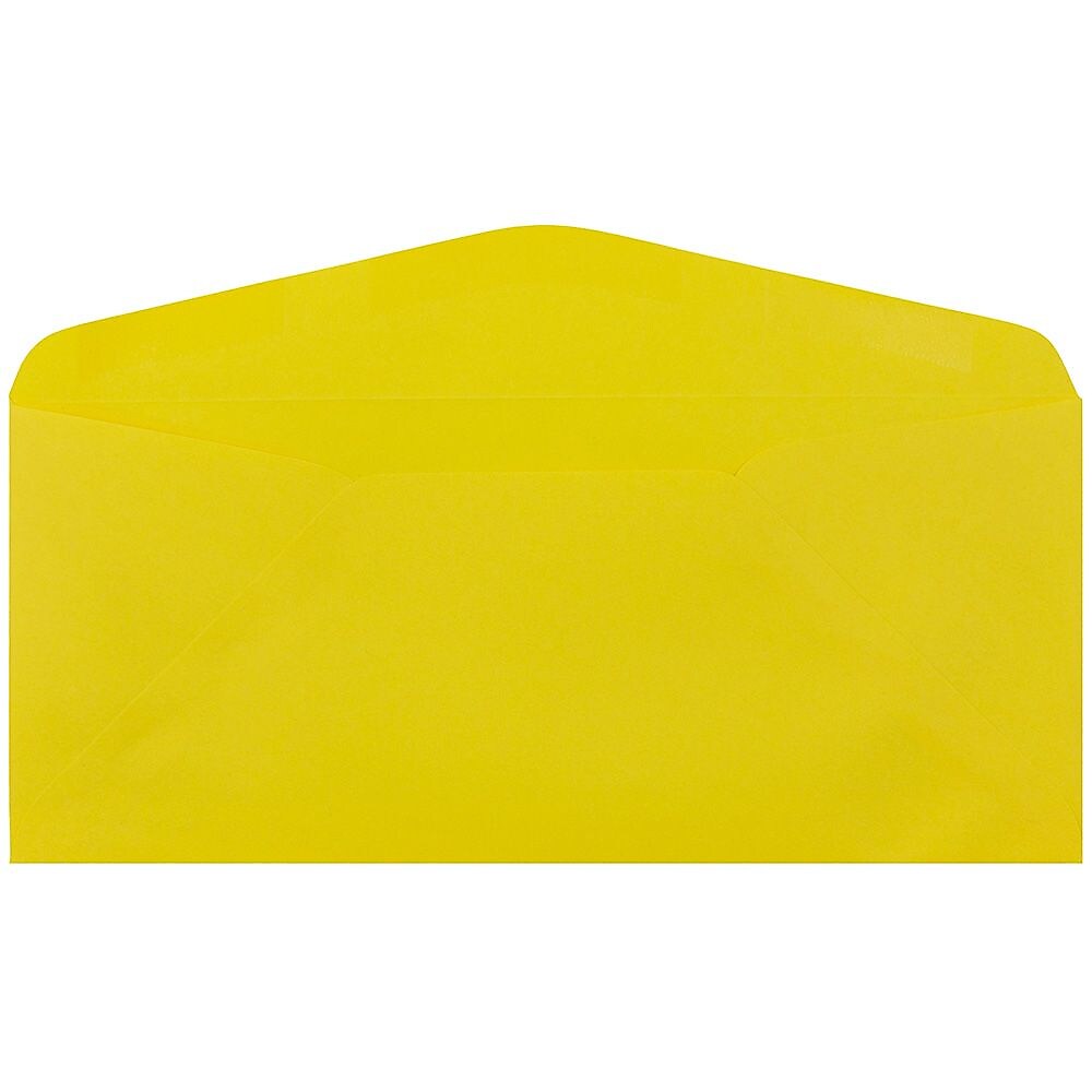 JAM Paper #9 Business Colored Envelopes, 3.875 x 8.875, Yellow Recycled, Bulk 1000/Carton (1532902b)