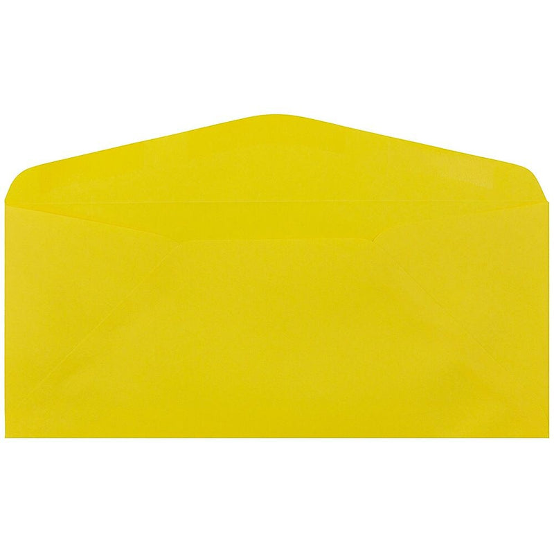JAM Paper #9 Business Colored Envelopes, 3.875 x 8.875, Yellow Recycled, Bulk 1000/Carton (1532902b)