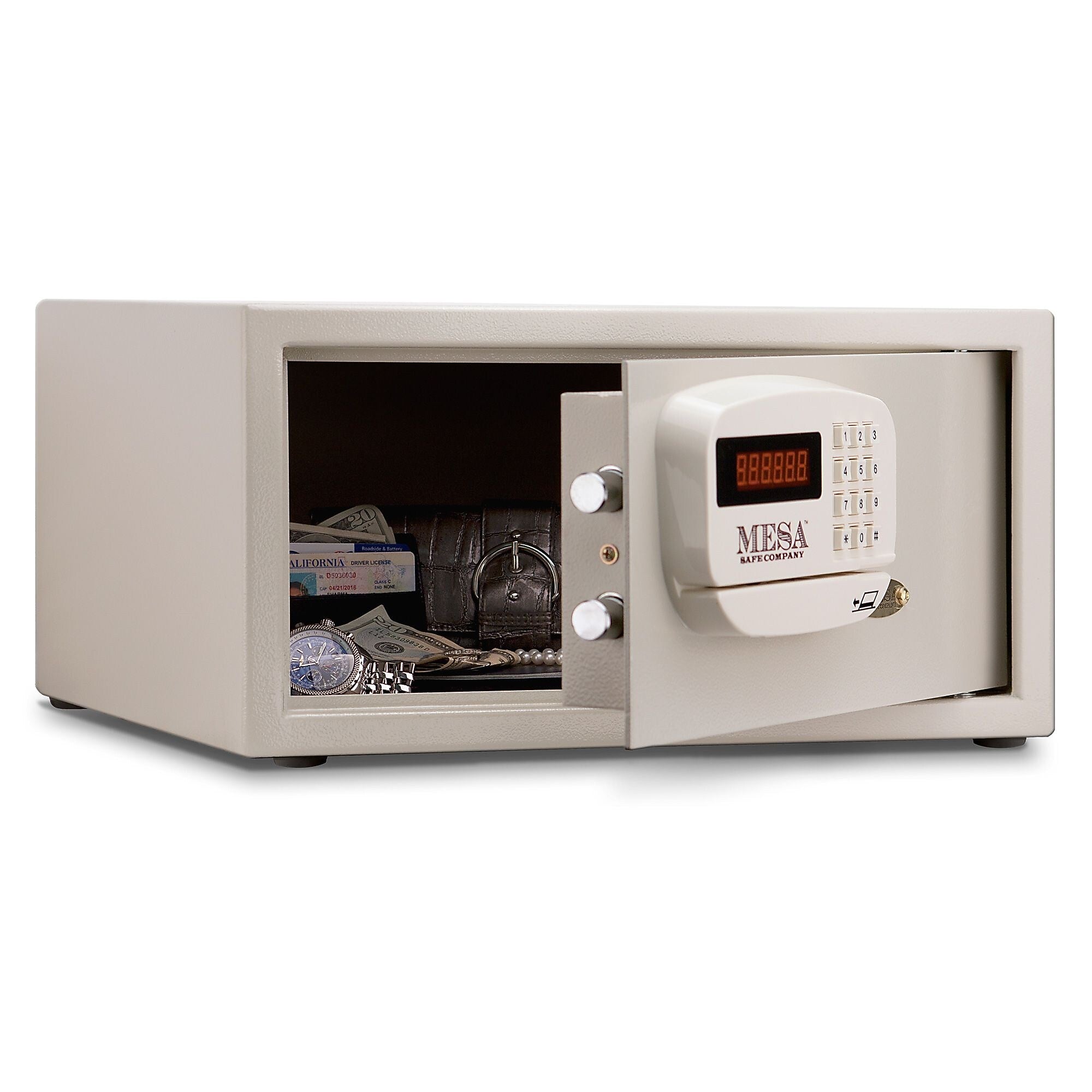 Mesa Safe Company Model MHRC916E Residential and Hotel Electronic Burglary Safe, Cream
