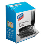 Dixie Grab-n-Go Polystyrene Fork, Medium-Weight, Black, 90/Pack (FM5W540)