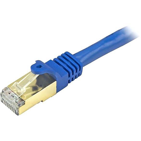 StarTech 6ft Blue Cat6a Shielded Patch Cable, Cat6a Ethernet Cable, 6 ft Cat 6a STP Cable, Snagless RJ45 Ethernet Cord