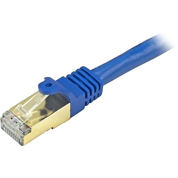 StarTech 15 ft Blue Cat6a Shielded Patch Cable, Cat6a Ethernet Cable, 15ft Cat 6a STP Cable, Snagless RJ45, Long Ethernet Cord