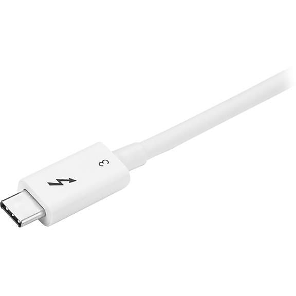 StarTech Thunderbolt 3 Cable, 0.5m / 1 ft, White, 4K 60Hz, 40Gbps, Passive, Thunderbolt Cable, USB Type C Charger
