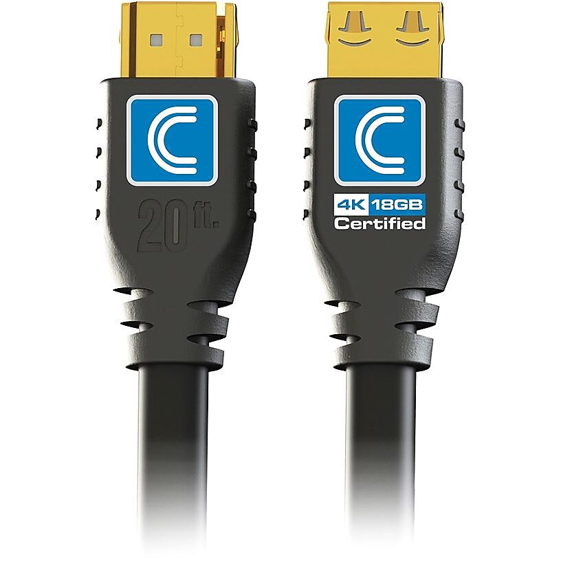 Comprehensive Pro AV/IT Series HD18G-3PROBLK 3' HDMI 4K Audio/Video Cable, Jet Black