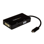 StarTech USB-C Multiport Adapter, 3-in-1 USB C to HDMI, DVI or VGA (CDPVGDVHDBP)