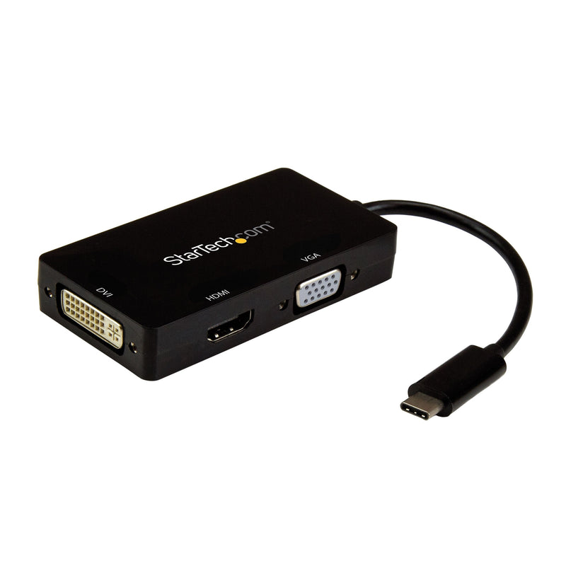 StarTech USB-C Multiport Adapter, 3-in-1 USB C to HDMI, DVI or VGA (CDPVGDVHDBP)