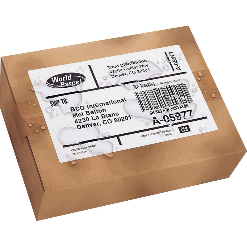 Avery WeatherProof Mailing Labels with TrueBlock Technology, 5.50" H x 8.50" W, Rectangle, Laser, White, Polyester, 1000 / Box