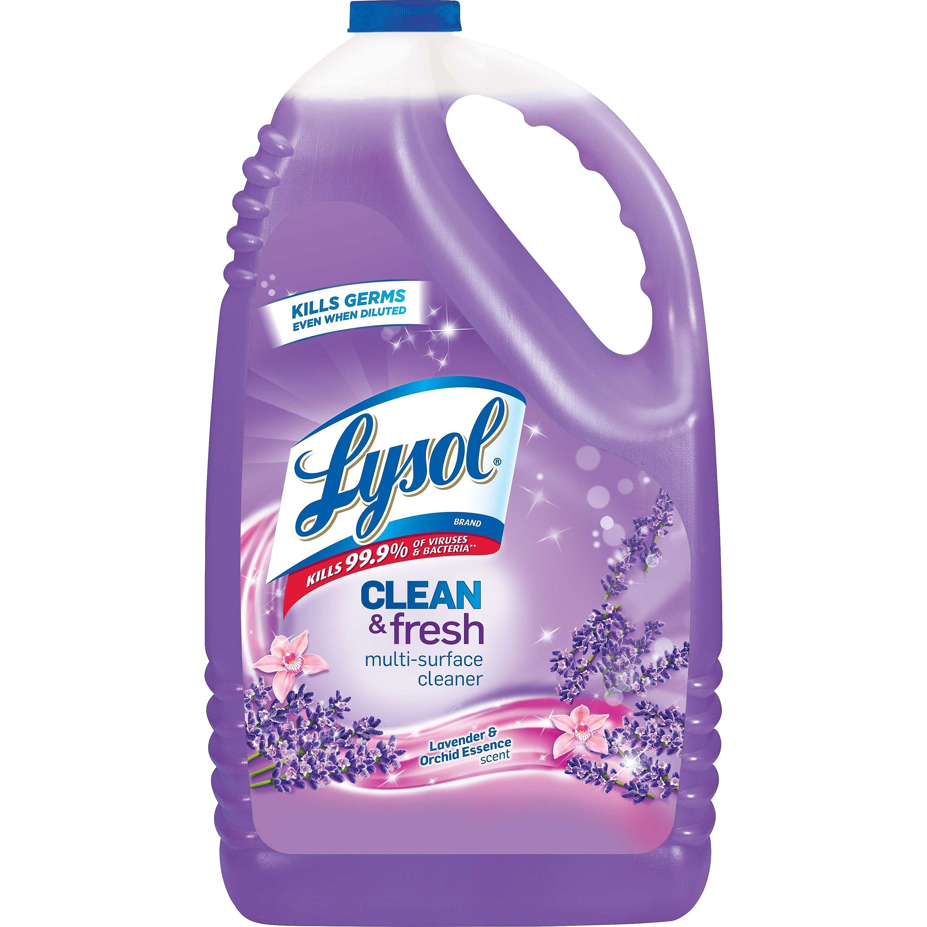 Lysol Clean/Fresh Lavender Cleaner, Liquid, 1.13 gal. (144 fl oz), Clean & Fresh Lavender Orchid Scent, 1 Each, Purple