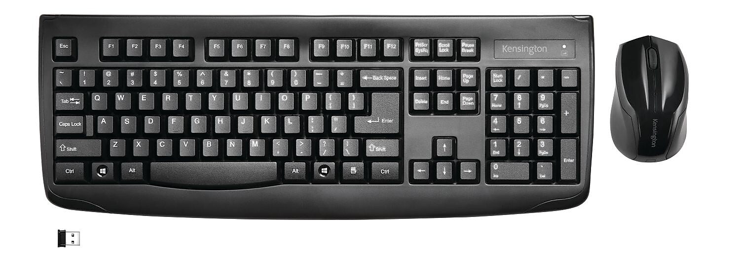 Kensington Keyboard for Life Wireless Desktop Combo Set, Black (K75231US)