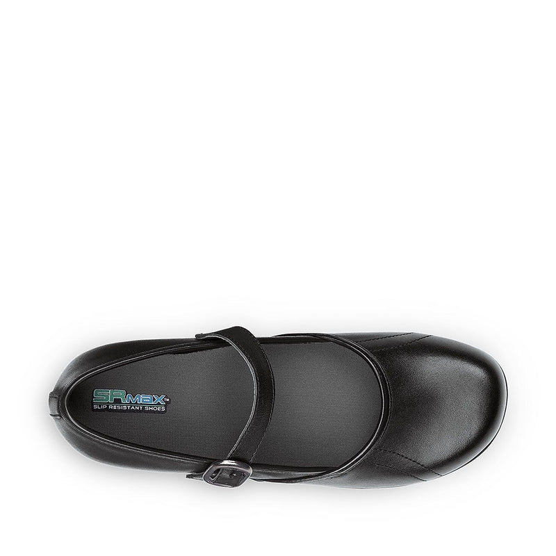 SR Max Vienna Women's Black Mary Jane Slip Resistant Clog, 5.5 M (SRM136)