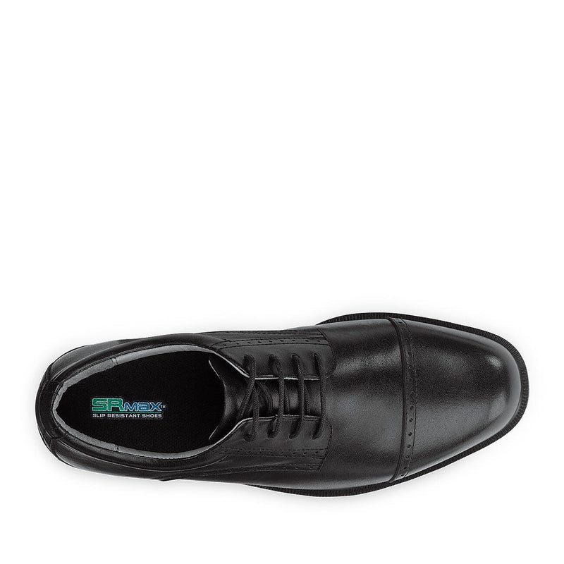 SR Max Augusta Men's Black Slip Resistant, Cap Toe, Dress Oxford, 7.5 M (SRM3020)