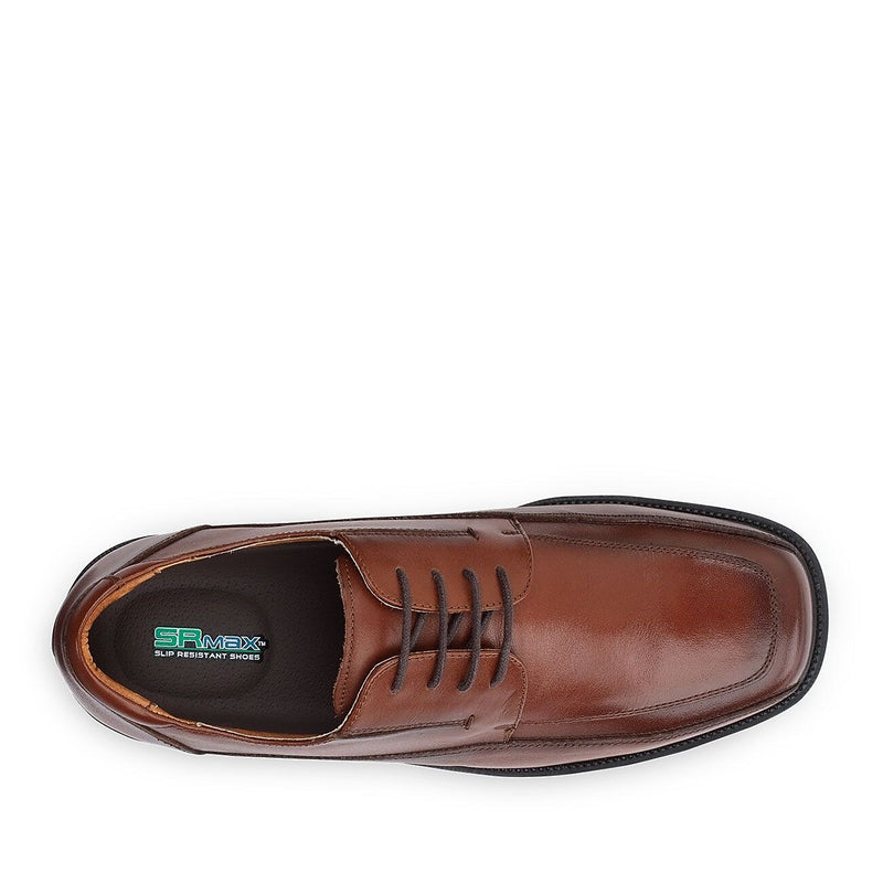 SR Max Manhattan Men's Brown Slip Resistant Dress Oxford, 7.0 M (SRM3050)